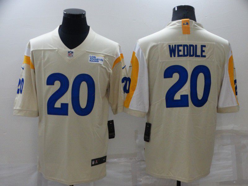 Men Los Angeles Rams #20 Weddle Cream 2022 Nike Vapor Untouchable Limited NFL Jersey